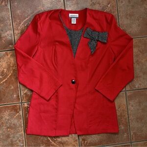 Vintage Cherry Red Shirt/Blazer